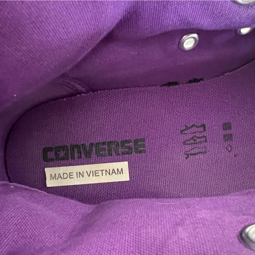 Ltd Edition Converse Harley Quinn Joker DC Chuck Taylor Mens 7 Womens 9 Purple - Picture 11 of 16
